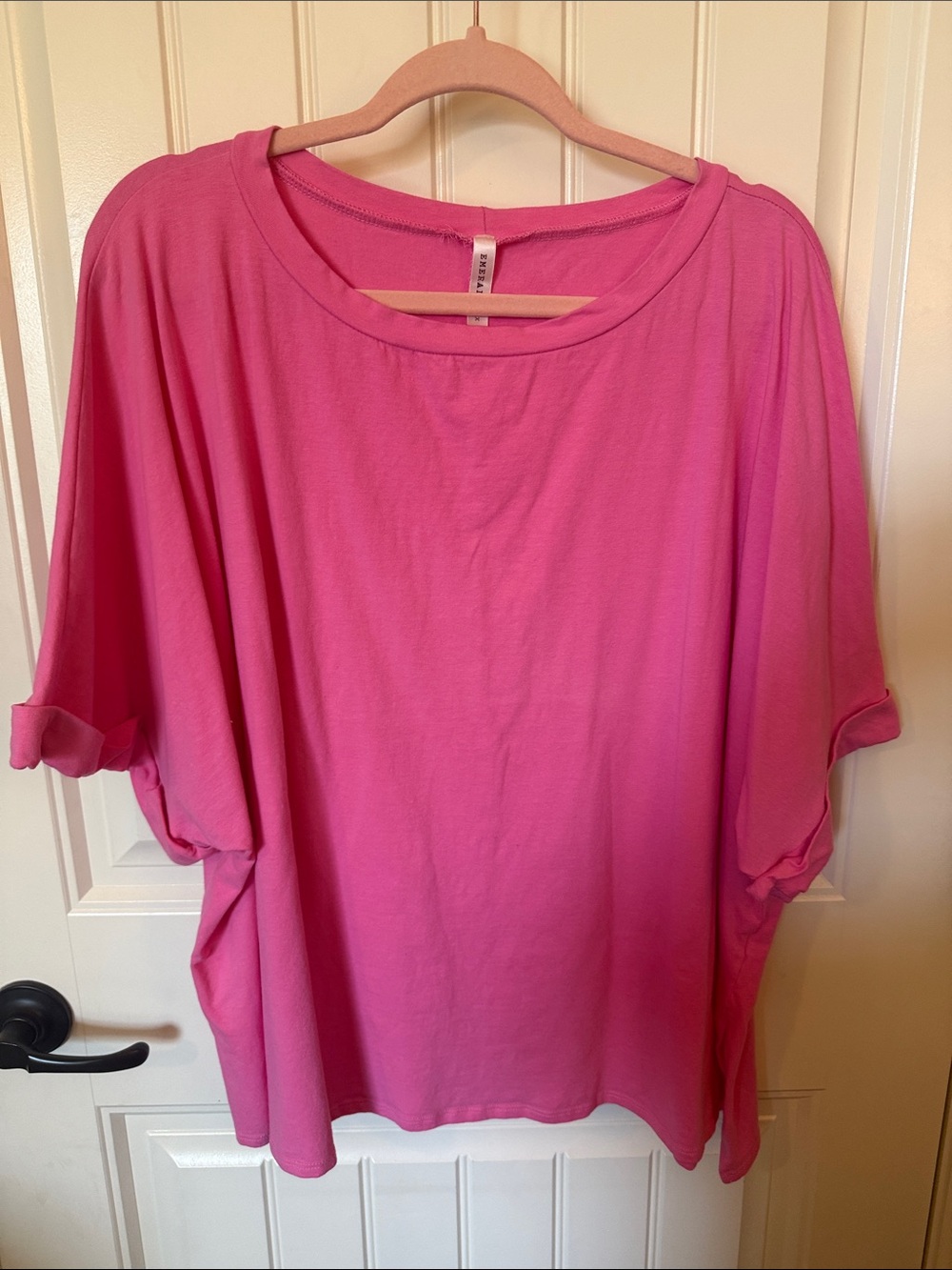 Emerald Bright Pink Relaxed Short Sleeve Boxy Tee